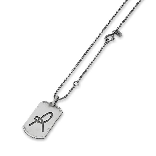 Collana con targa "R" | Better Silver x L.R. Vicenza