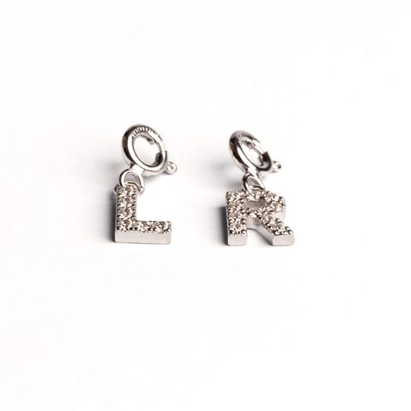 Charms lettere "LR" con Zirconi | Better Silver x L.R. Vicenza
