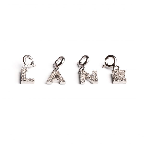 Charms lettere "LANE" con Zirconi | Better Silver x L.R. Vicenza
