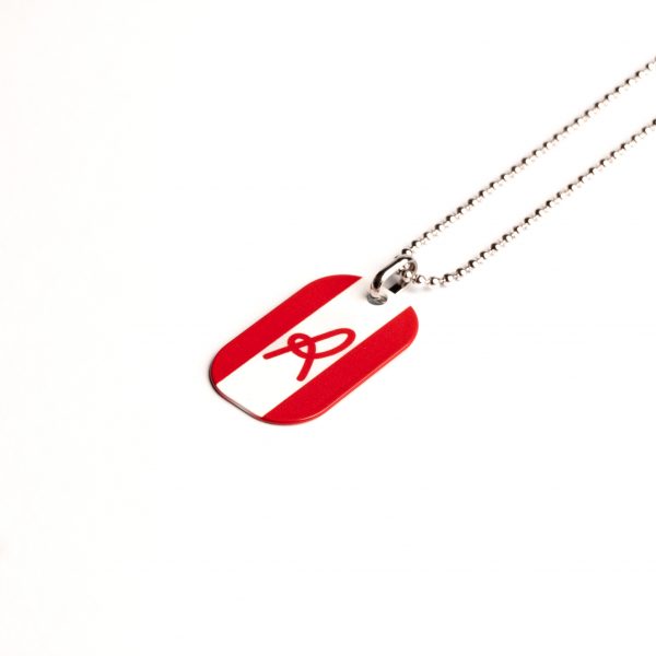 Collana con Targa smalatata "R" | Better Silver x L.R. Vicenza - immagine 2