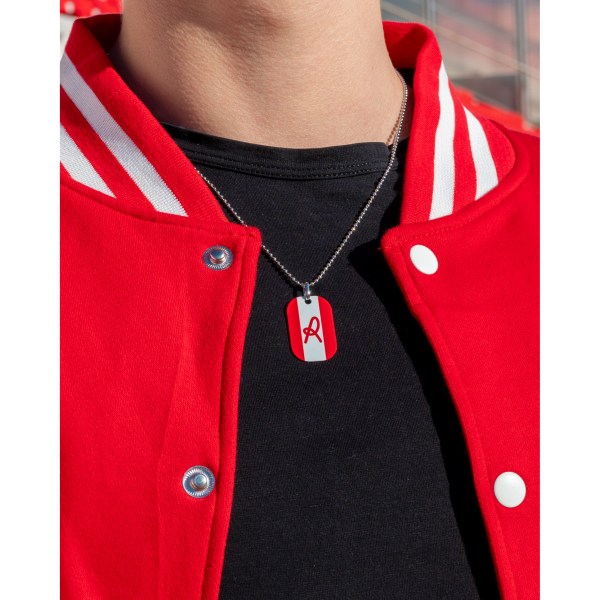 Collana con Targa smalatata "R" | Better Silver x L.R. Vicenza