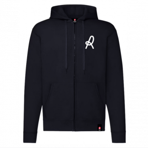 FELPA HOODIE E ZIP LR ESSENTIAL NERO