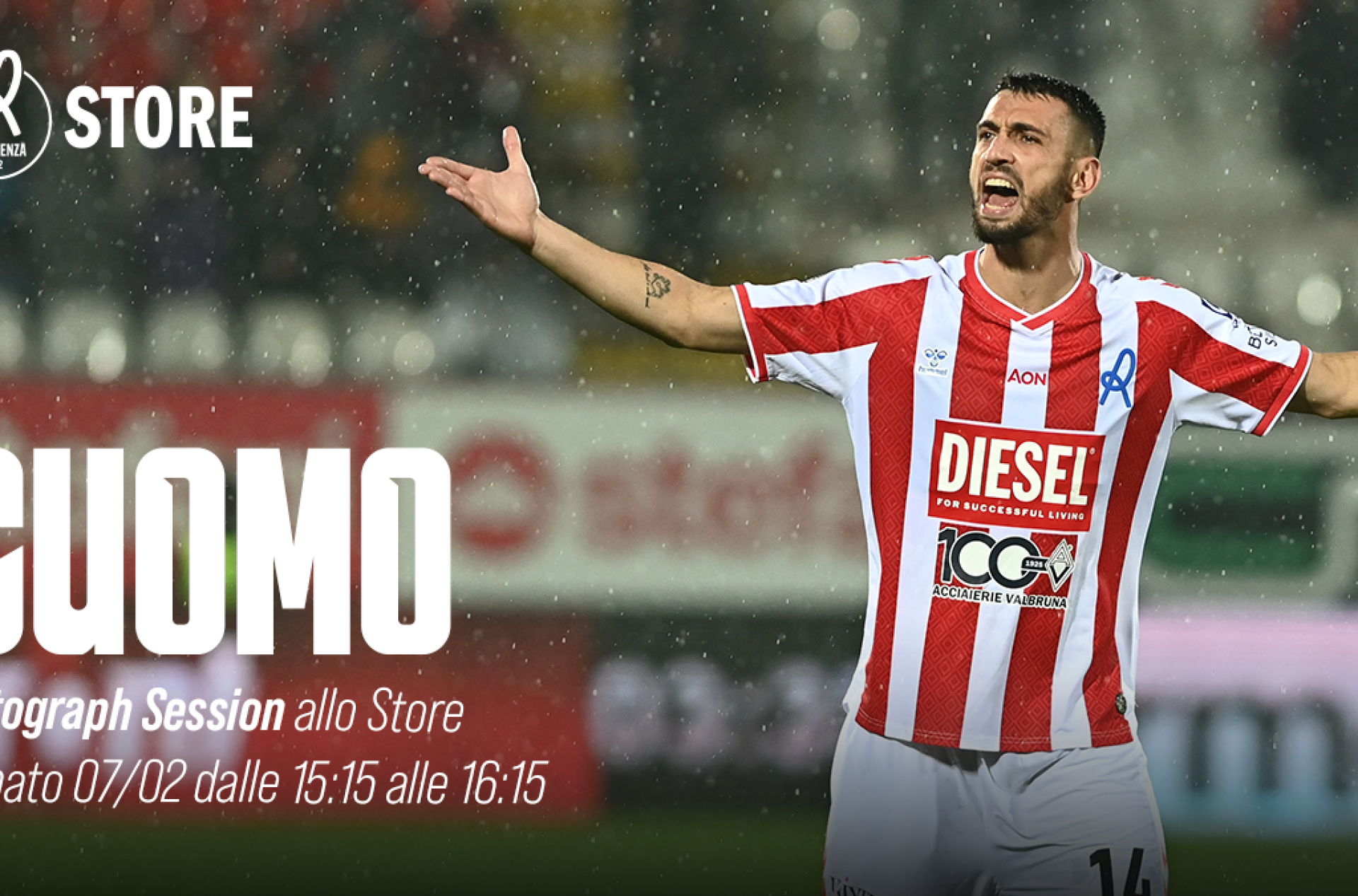 Giocatore in store banner